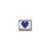 Composable Classic Multifaceted Blue Heart Link - Gold - 030610/007