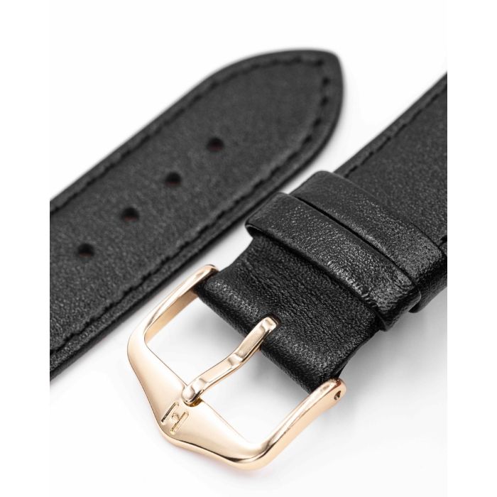 Osiris Calf Leather Watch Strap NQR, Medium, 14mm Wide - Black - 03475150-1-14-GB