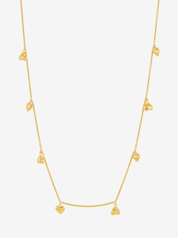 Untamed Deco Hearts Necklace - Gold - ULN05GP