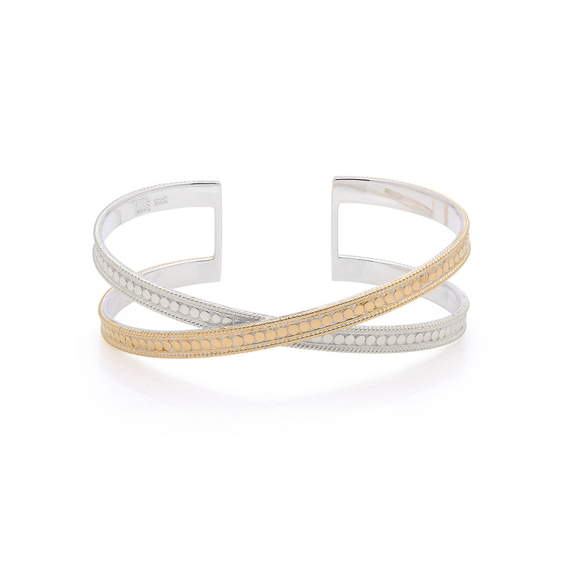 Classic Cross Cuff - Gold & Silver - 0504C-TWT