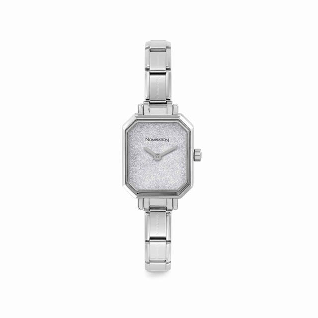 Composable Silver Glitter Dial Ladies Watch - 076030/023