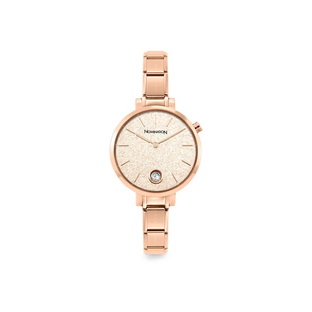Composable Glitter & CZ Watch - Rose Gold - 076034/025