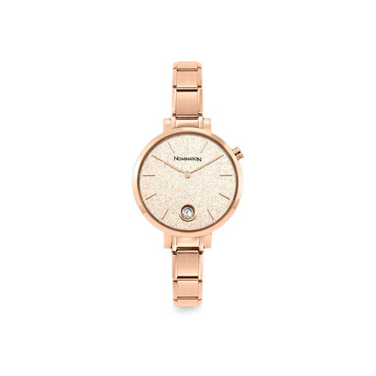 Composable Glitter & CZ Watch - Rose Gold - 076034/025