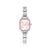 Paris Rectangular Ladies Watch, Sunray Pink - Silver - 076037/014