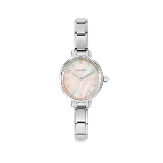 Paris Pink Mother Of Pearl Oval Ladies Watch - 076038/009