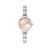 Paris Oval Sunray Dial Watch - Pink/Silver - 076038/014