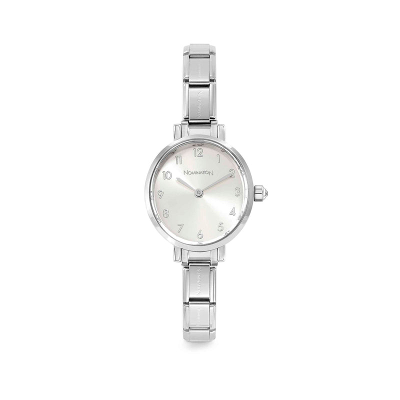 Paris Oval Sunray Dial Watch - Silver - 076038/017