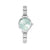 Paris Oval Sunray Dial Watch - Sage Green/Silver - 076038/032
