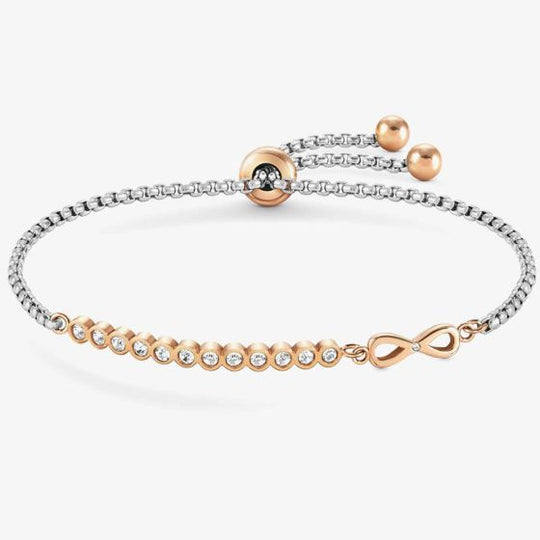 Milleluci Infinity Toggle Bracelet - Silver/Rose - 028009/024