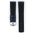 Tiger Perforated Leather Performance Watch Strap NQR, Long, 24mm Wide - Blue - 0915075080-2-24-SB