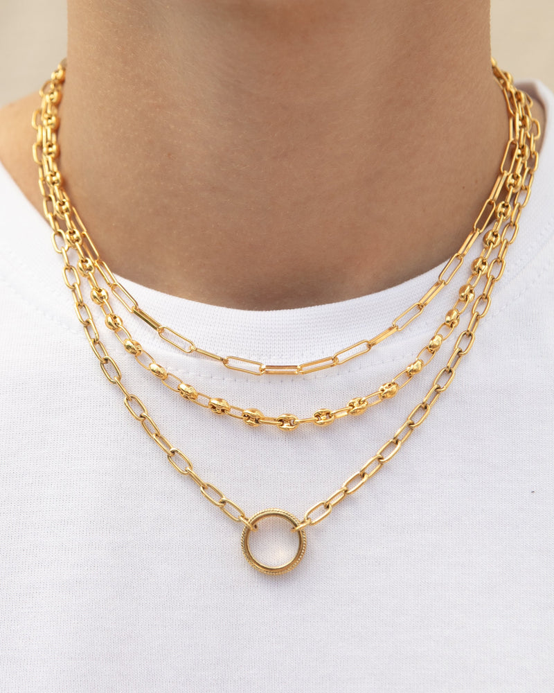 Open Chain Necklace - Gold - NK10310-GLD