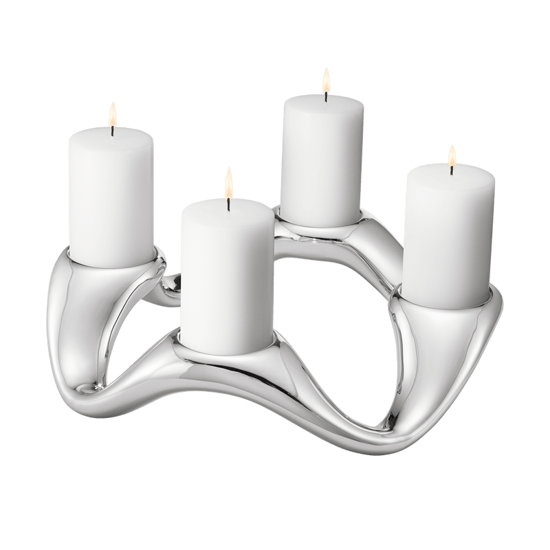 Cobra Round Candleholder - Stainless Steel - 10019313