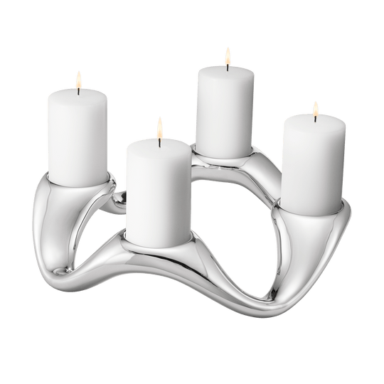 Cobra Round Candleholder - Stainless Steel - 10019313