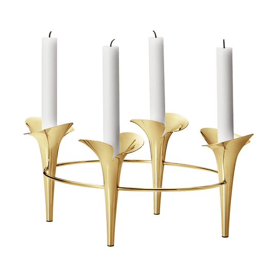Bloom Botanica Taper Candleholder - Gold Stainless Steel - 10020195