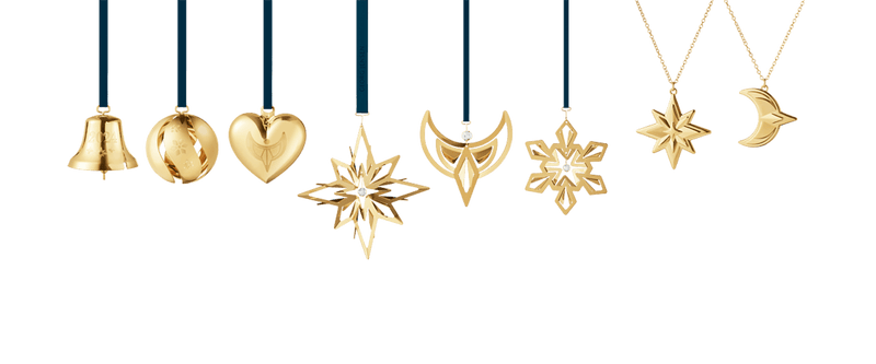 2024 8pcs Christmas Ornament Set - Gold - 10020497