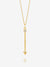 White Topaz North Star Arrow Necklace - Gold - NSN5GP