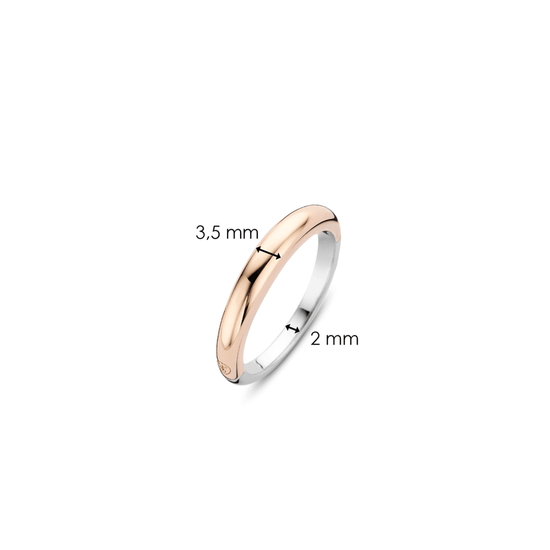 Milano Ring - Silver/Rose Gold