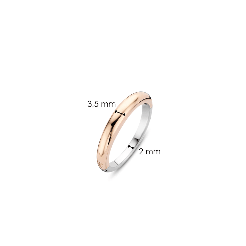 Milano Ring, Size 52 - Silver/Rose Gold - 12104SR/52