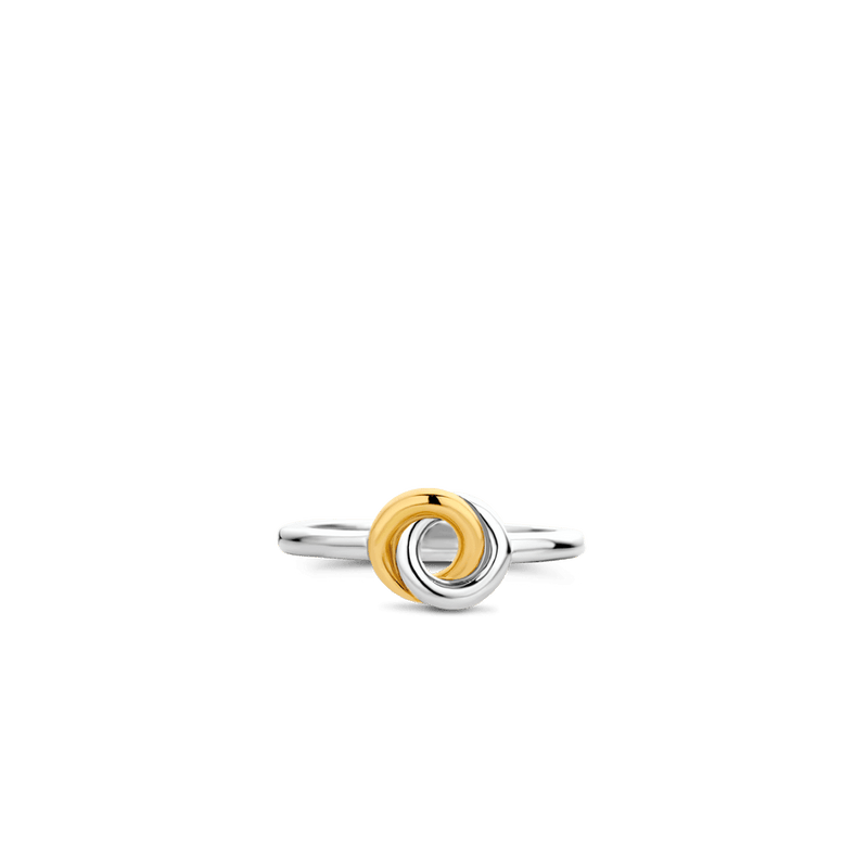 Infinity Ring, Size UK O 1/2 - Silver/Gold - 12142SY/56