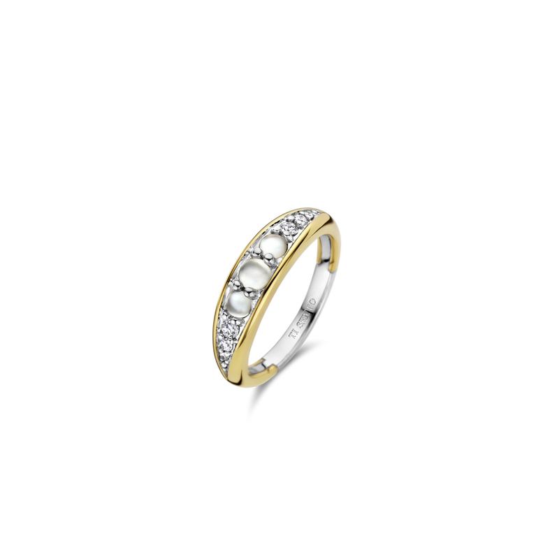 Milano Mother Of Pearl Moon Ring - Gold - 12304MW