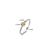 Milano CZ Stone Ring - Silver/Gold - 12306ZY