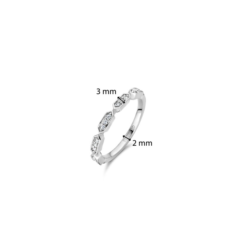 Milano CZ Minimalistic Ring - Silver - 12315ZI