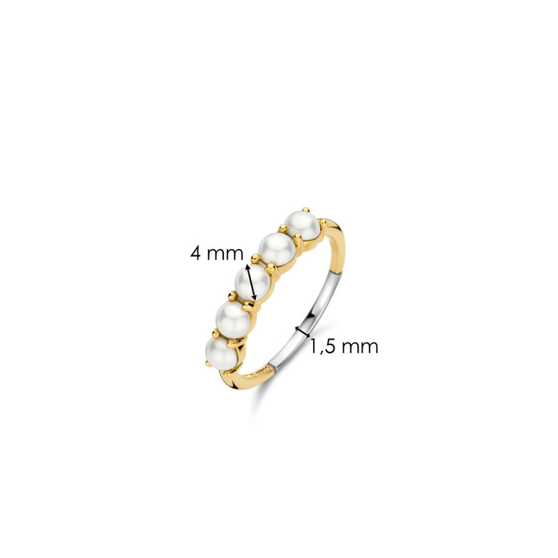 Milano Pearl Bead Ring - Gold - 12322YP