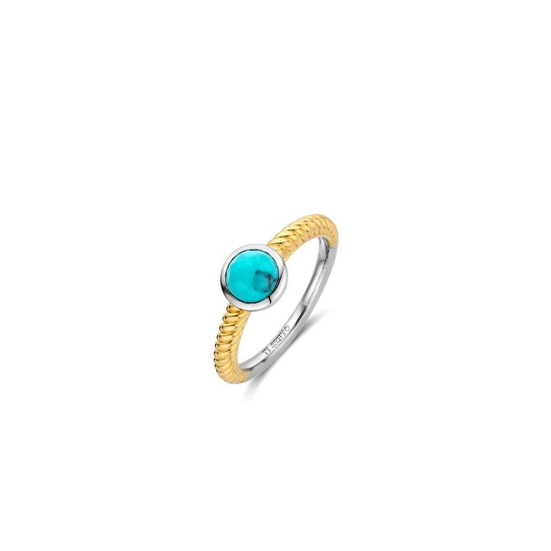 Milano Turquoise Stone Ring - Gold - 12332TQ
