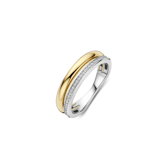 Milano Sleek Band Ring - Gold/Silver - 12392ZY