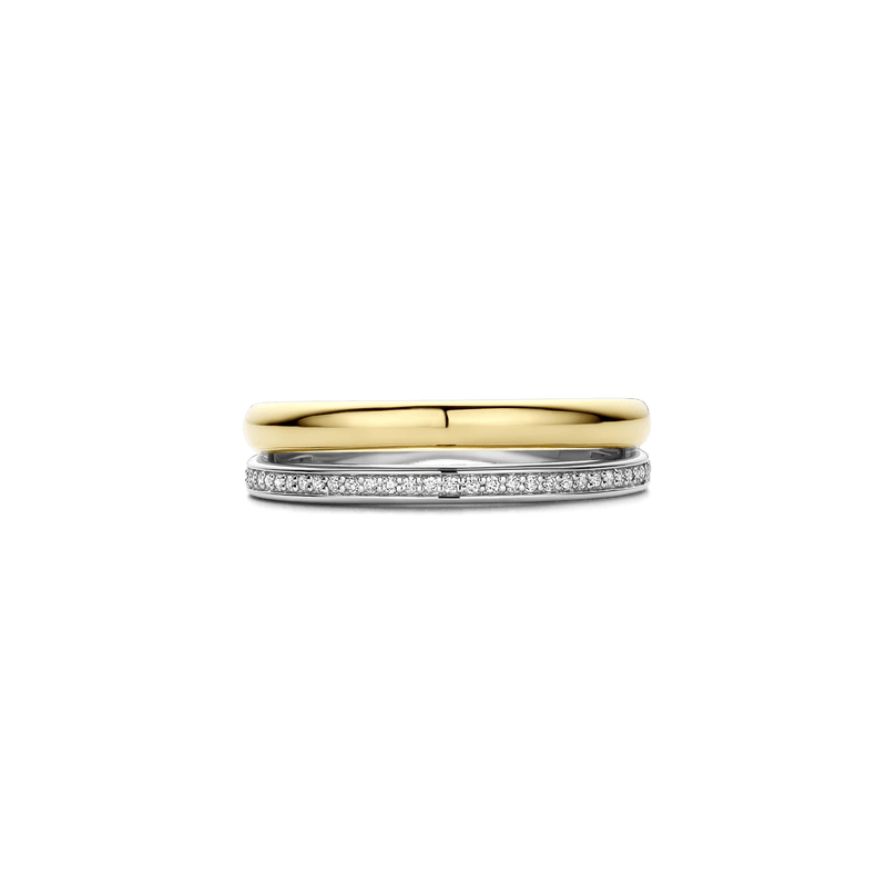 Milano Sleek Band Ring - Gold/Silver - 12392ZY