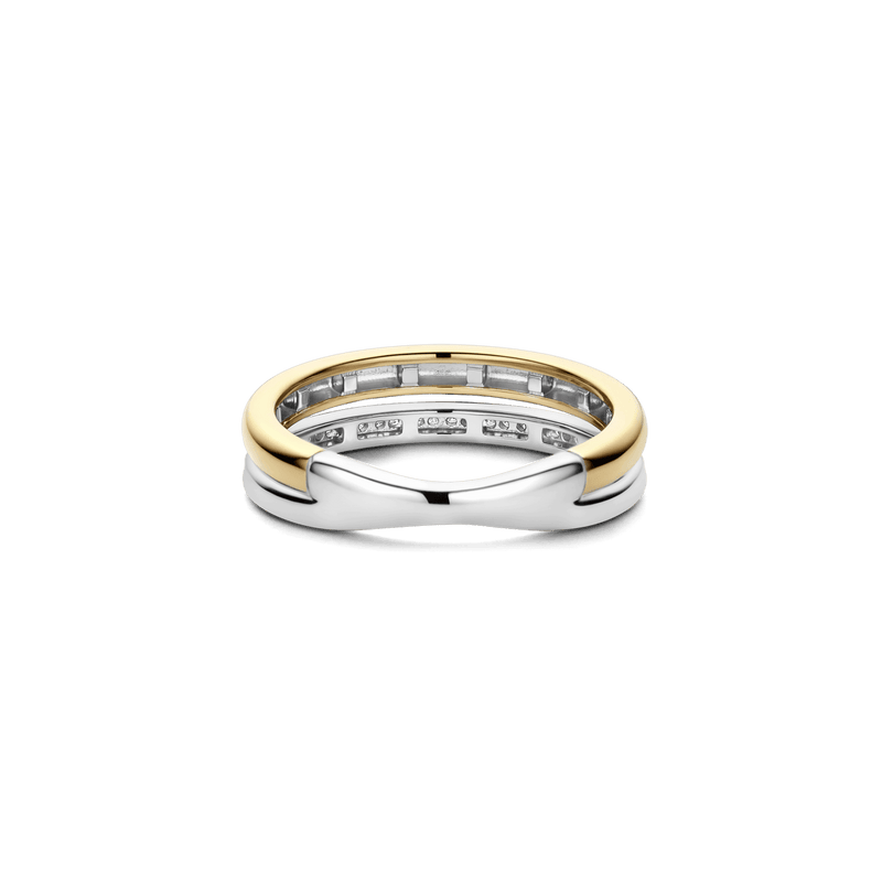 Milano Sleek Band Ring - Gold/Silver - 12392ZY