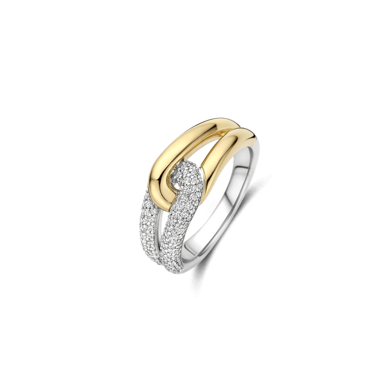 Milano Intertwined Bands Ring - Gold/Silver - 12394ZY