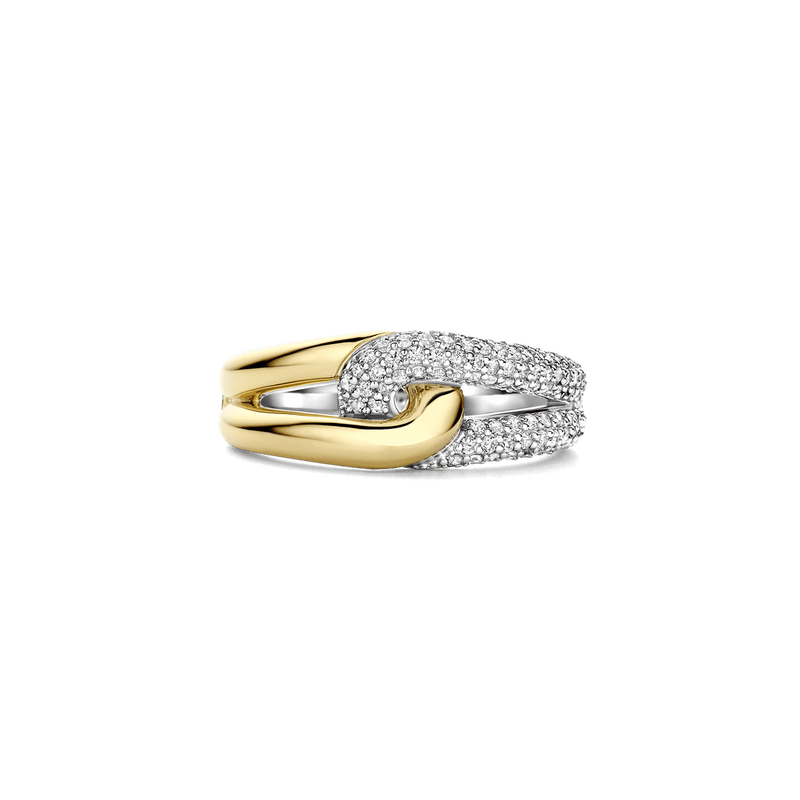 Milano Intertwined Bands Ring - Gold/Silver - 12394ZY