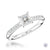 Platinum Princess Cut Diamond Engagement Ring - 0.48ct