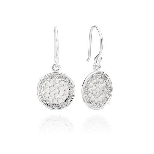 Classic Circle Drop Earrings - Silver - 1286ESG-SLV