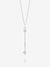 White Topaz North Star Arrow Necklace - Silver - NSN5S