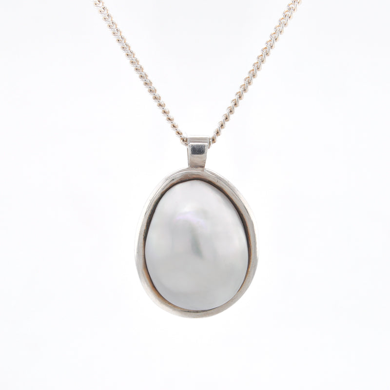 Freshwater Pearl Pendant - Silver - ALC001