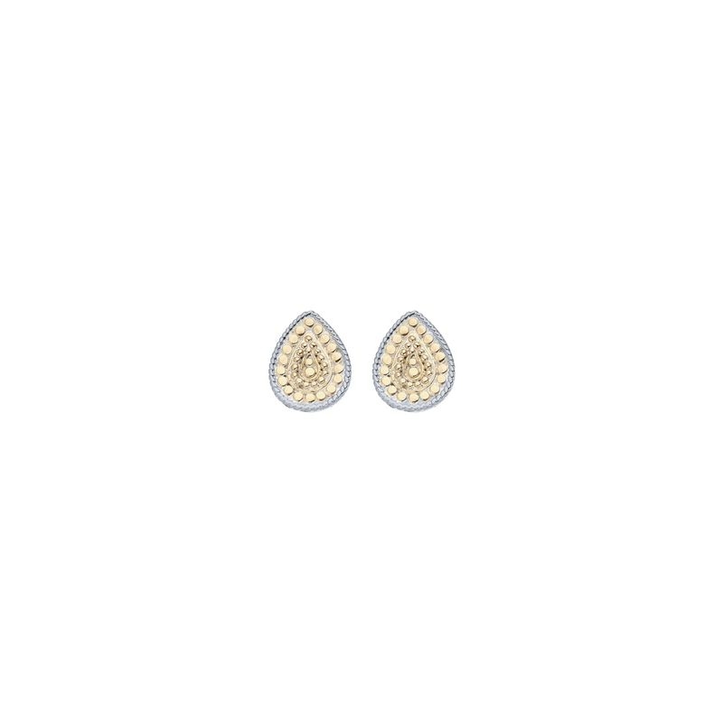 Large Teardrop Stud Earrings - Gold/Silver