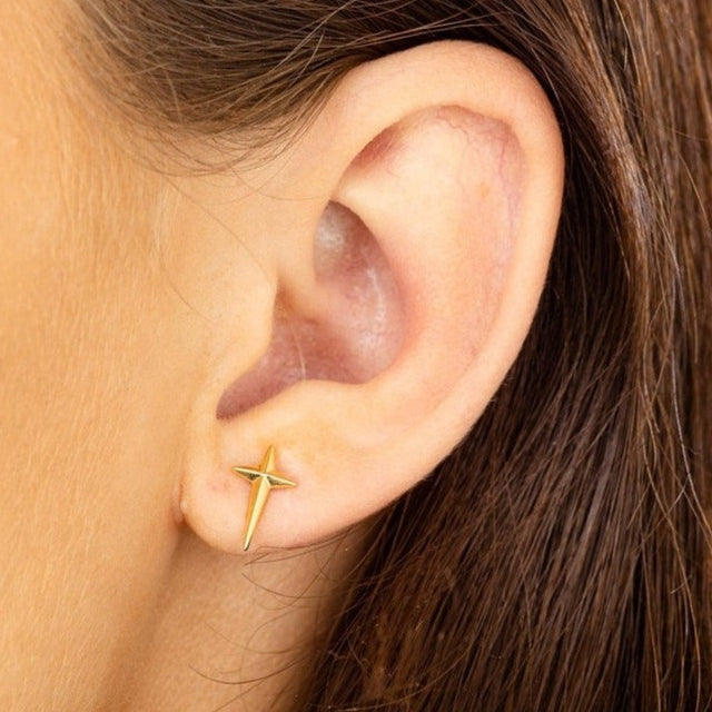Prairie Star Stud Earrings - Gold - SPG-375