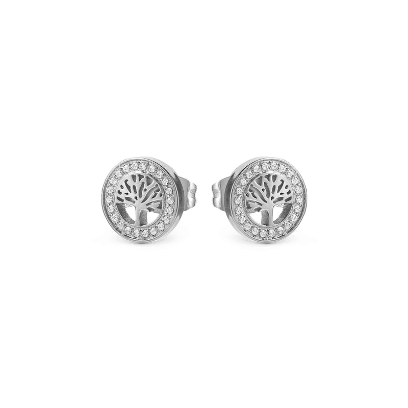 Soffio D'Amore Tree Of Life CZ Earrings - Silver - 134002/017
