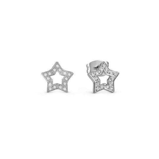 Soffio D'Amore Star CZ Earrings - Silver - 134002/023