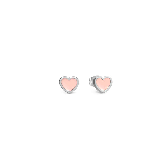 Emosfere Heart Earrings - Pink/Silver - 134208/006