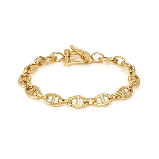 Ecclettica Navy Chain Bracelet, Large - Gold - 134303/012