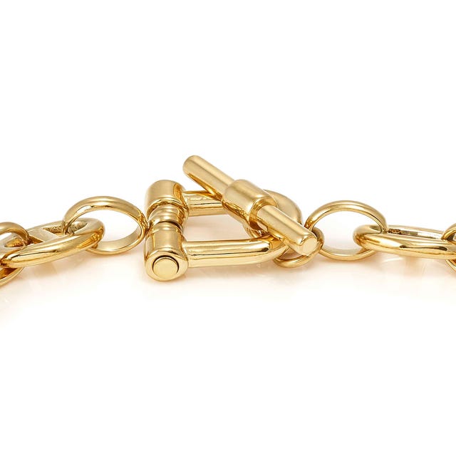 Ecclettica Navy Chain Bracelet, Large - Gold - 134303/012
