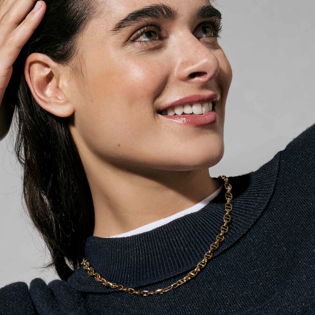 Ecclettica Navy Chain Necklace - Gold - 134309/012