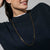 Ecclettica Long Navy Chain Necklace - Gold - 134313/012