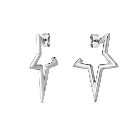 Ecclettica Star Hoop Earrings - Silver - 134322/001