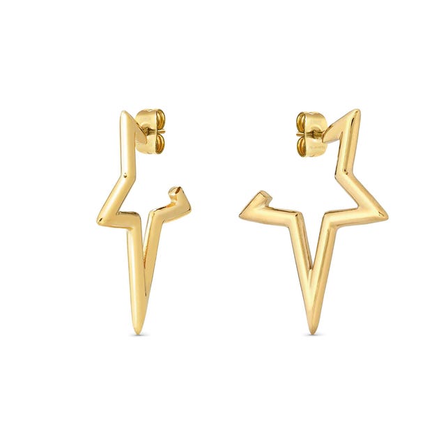 Ecclettica Star Hoop Earrings - Gold - 134322/012