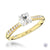 18ct Yellow Gold Round Brilliant Cut Diamond Engagement Ring - 0.66ct