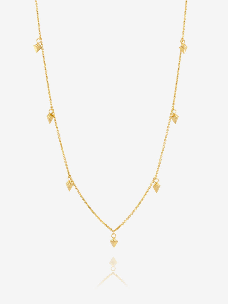 Arrow Spike Necklace - Gold - NSN2GP